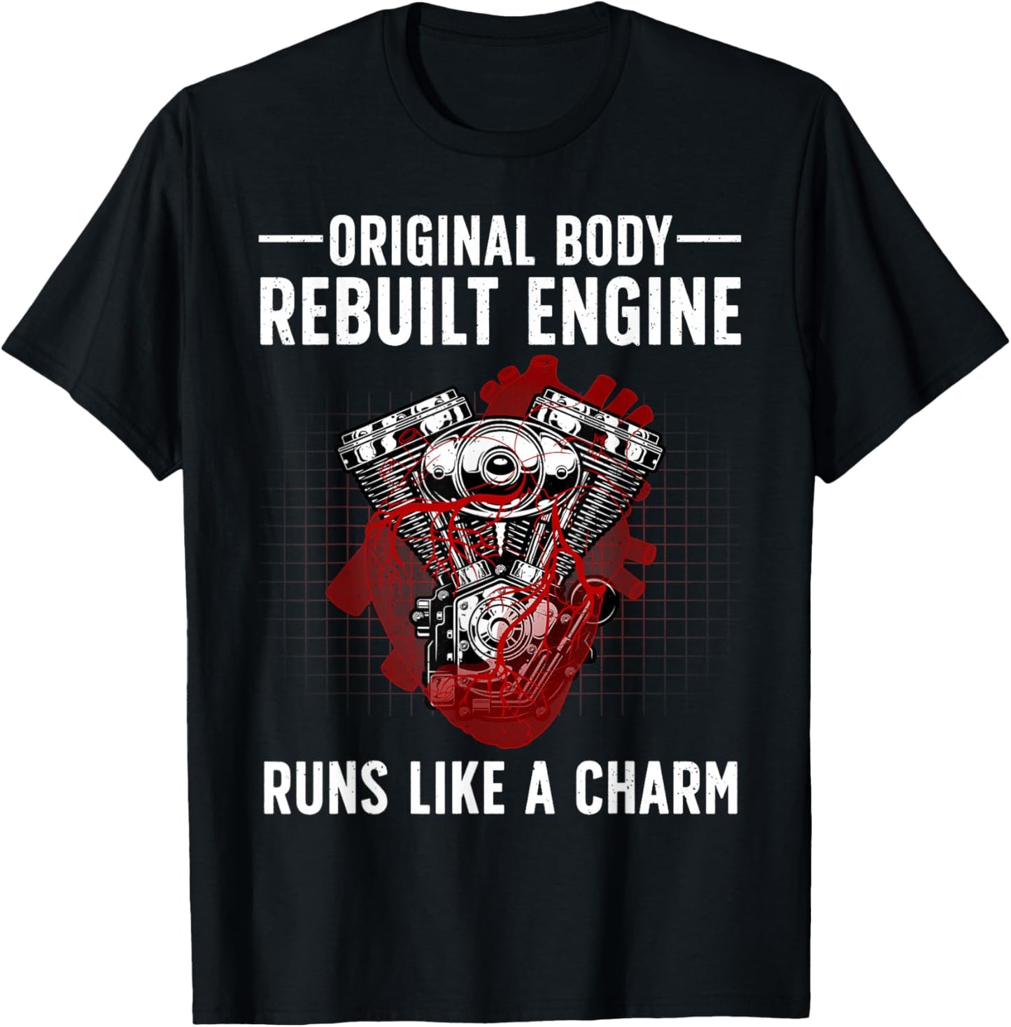 Open Heart Surgery Art Men Women After Transplant Recovery T-Shirt - T-Shirt | Black