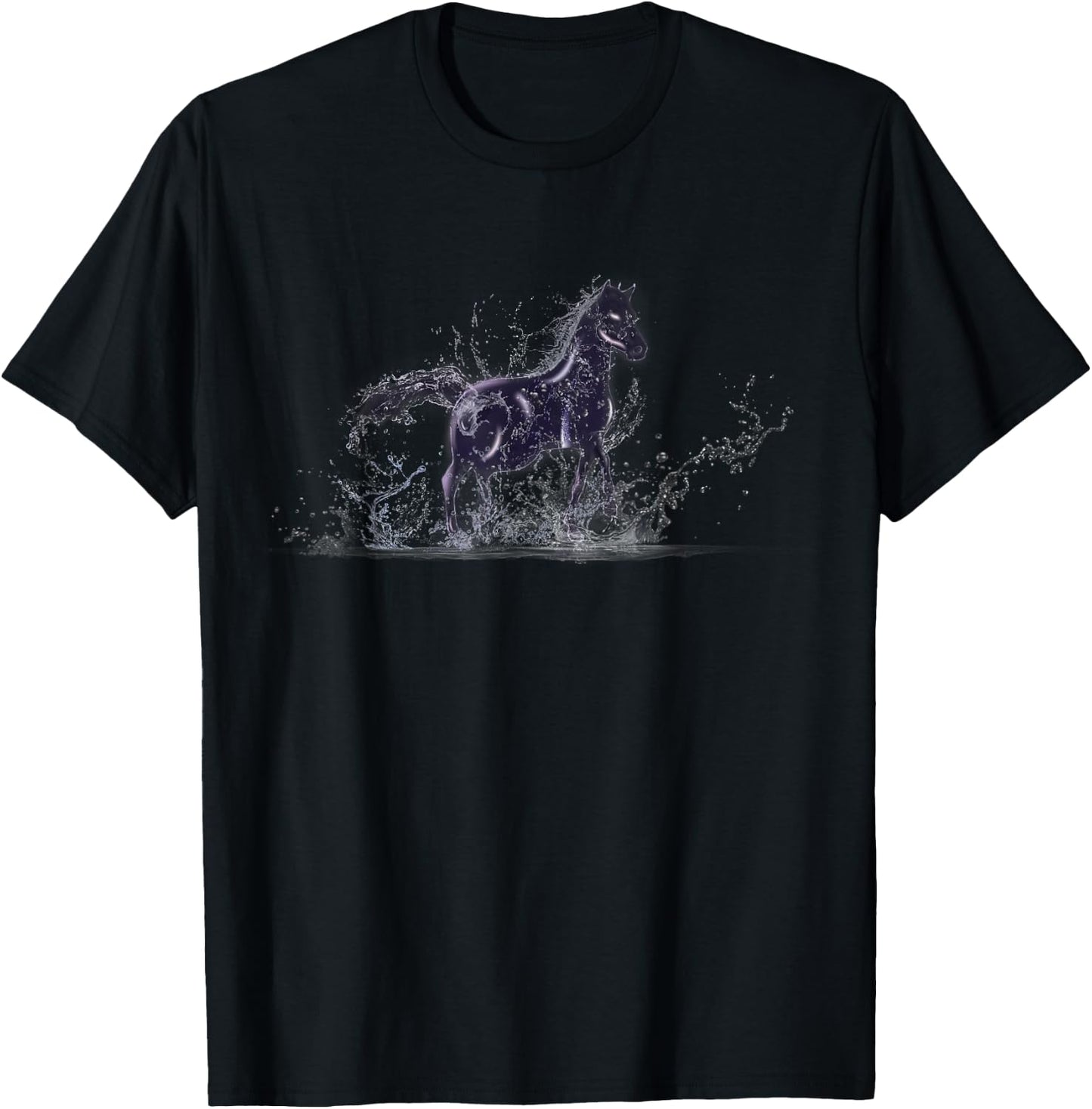 Water Spirit Horse Nokk Brook Horse Scandinavia Fairytale T-Shirt - T-Shirt | Black