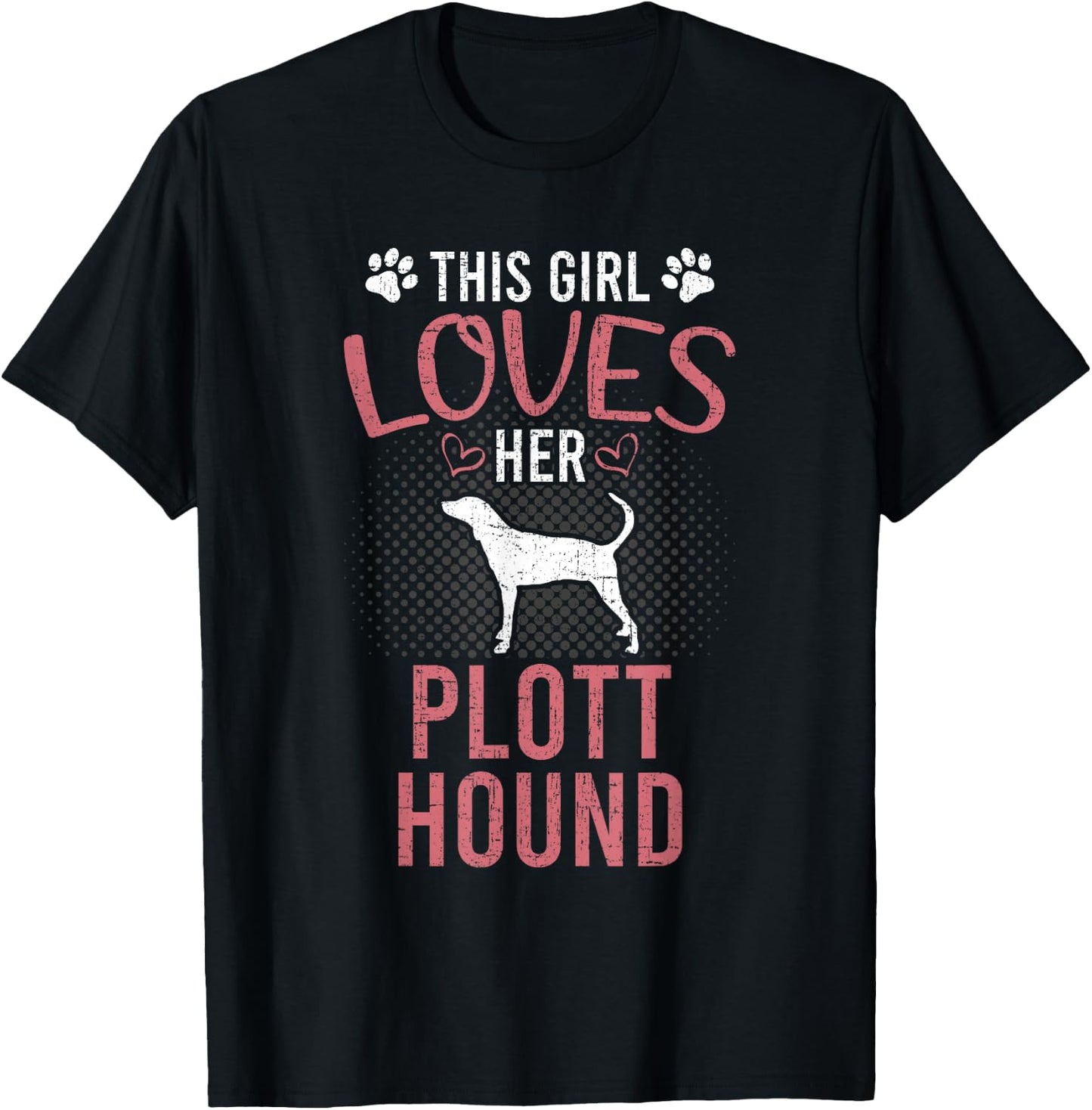 This Girl Loves Her Plott Hound Dog Lover T-Shirt - T-Shirt | Black