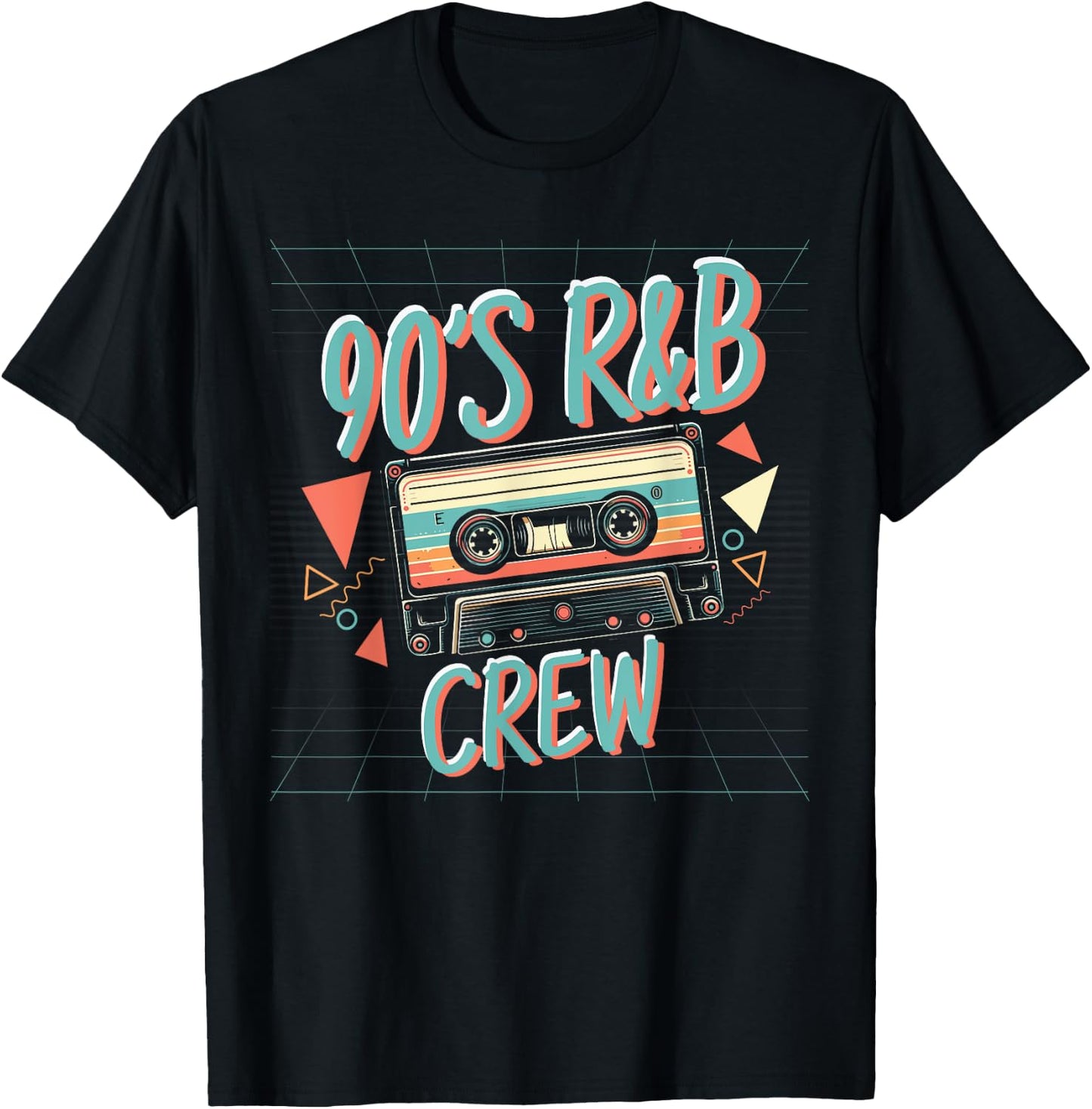 90s R&B Music Lover Crew T-Shirt - T-Shirt | Black