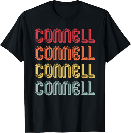 CONNELL Gift Surname Funny Retro Vintage Birthday Reunion T-Shirt - T-Shirt | Black