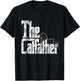 The Catfather Black Cat Father Mafia Whiskers Male Daddy T-Shirt - T-Shirt | Black