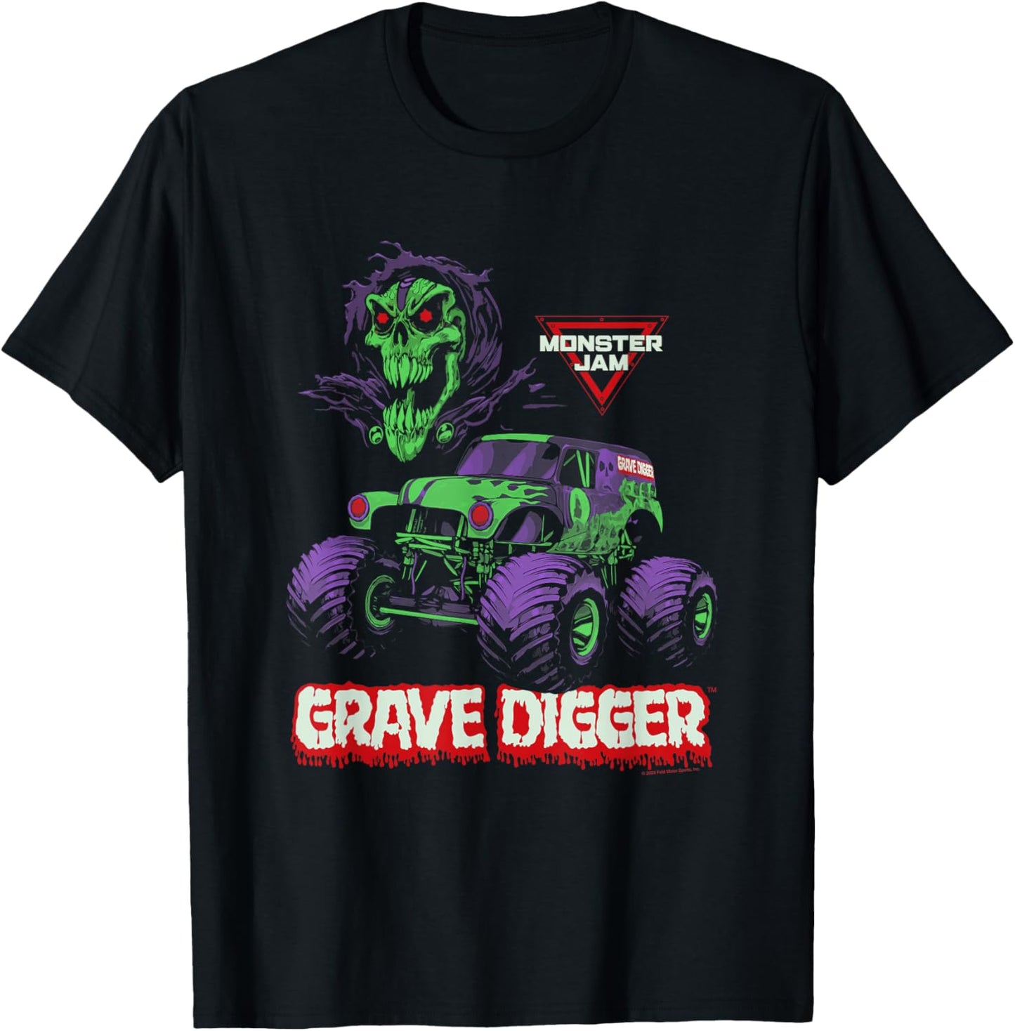 Monster Jam Grave Digger Monster Truck T-Shirt - T-Shirt | Black