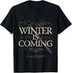 Game Of Thrones Winter Is Coming Text T-Shirt - T-Shirt | Black