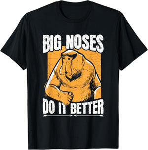 Big noses do it better Design for a Proboscis Monkey Expert T-Shirt - T-Shirt | Black