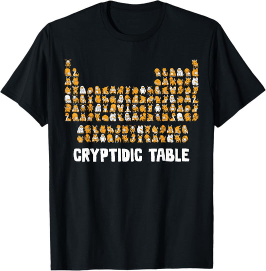 Periodic Table Shirt Cryptid Chemistry Science Cryptozoology T-Shirt - T-Shirt | Black