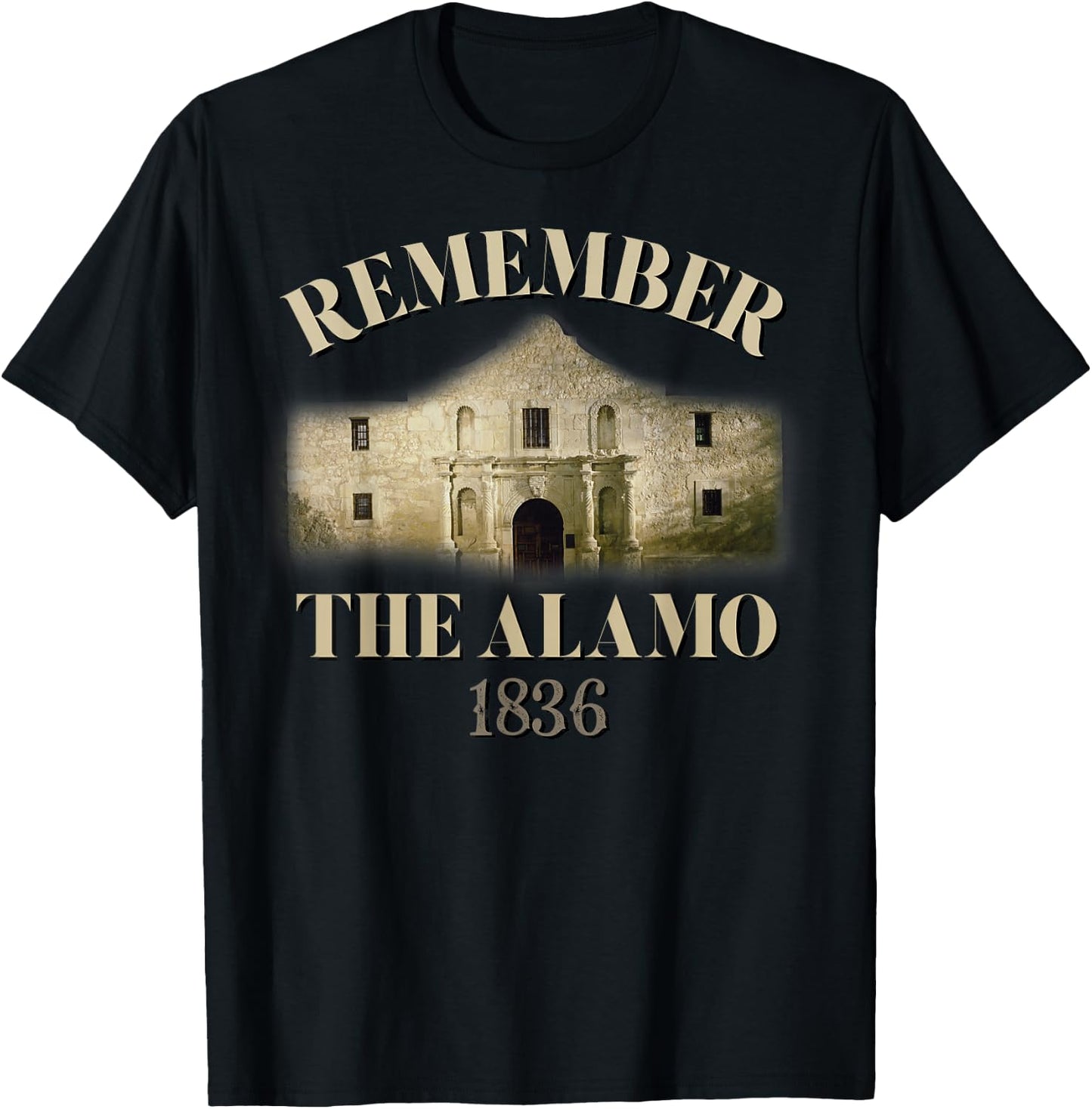 Remember The Alamo Souvenir History Alamo T-Shirt - T-Shirt | Black