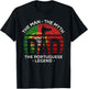 Dad The Man The Myth The Portuguese Legend Portugal Vintage T-Shirt - T-Shirt | Black