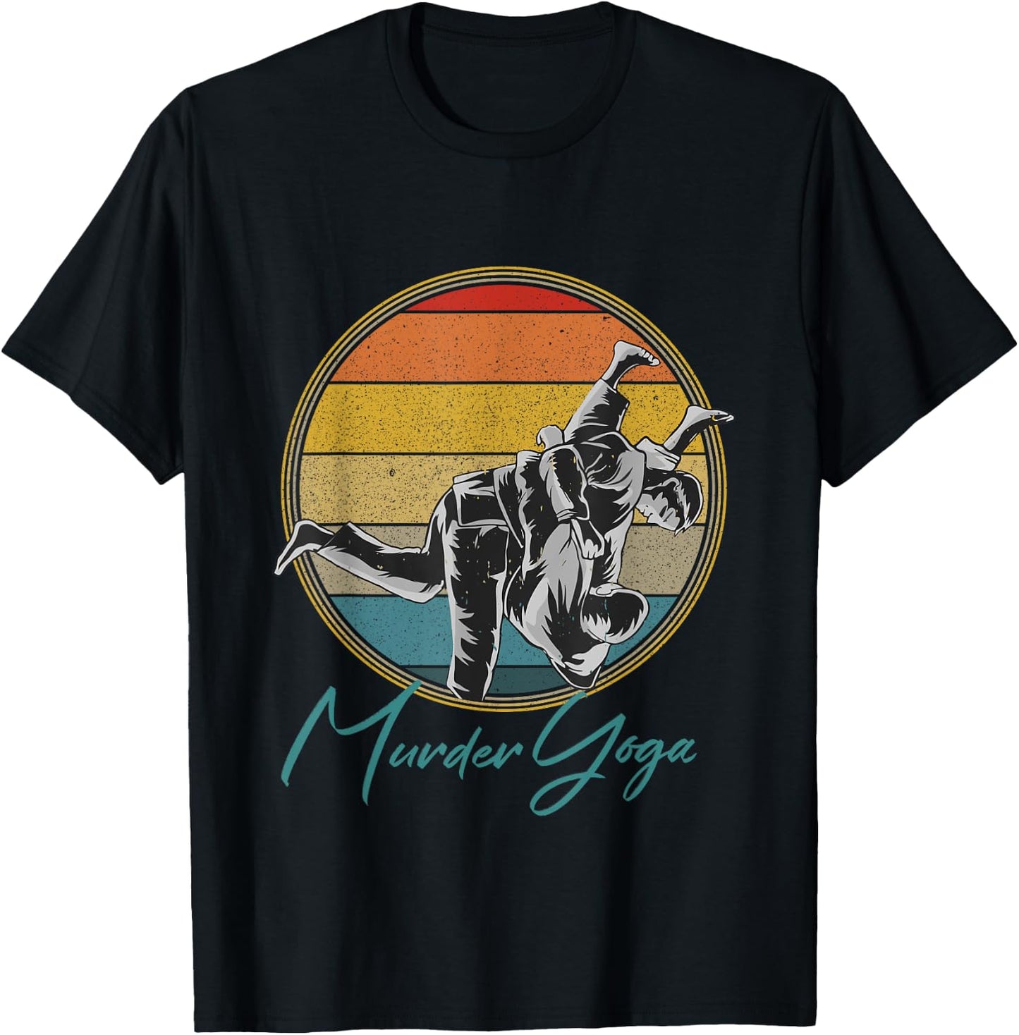 Brazilian Jiu-Jitsu Funny Murder Yoga Gift T-Shirt - T-Shirt | Black