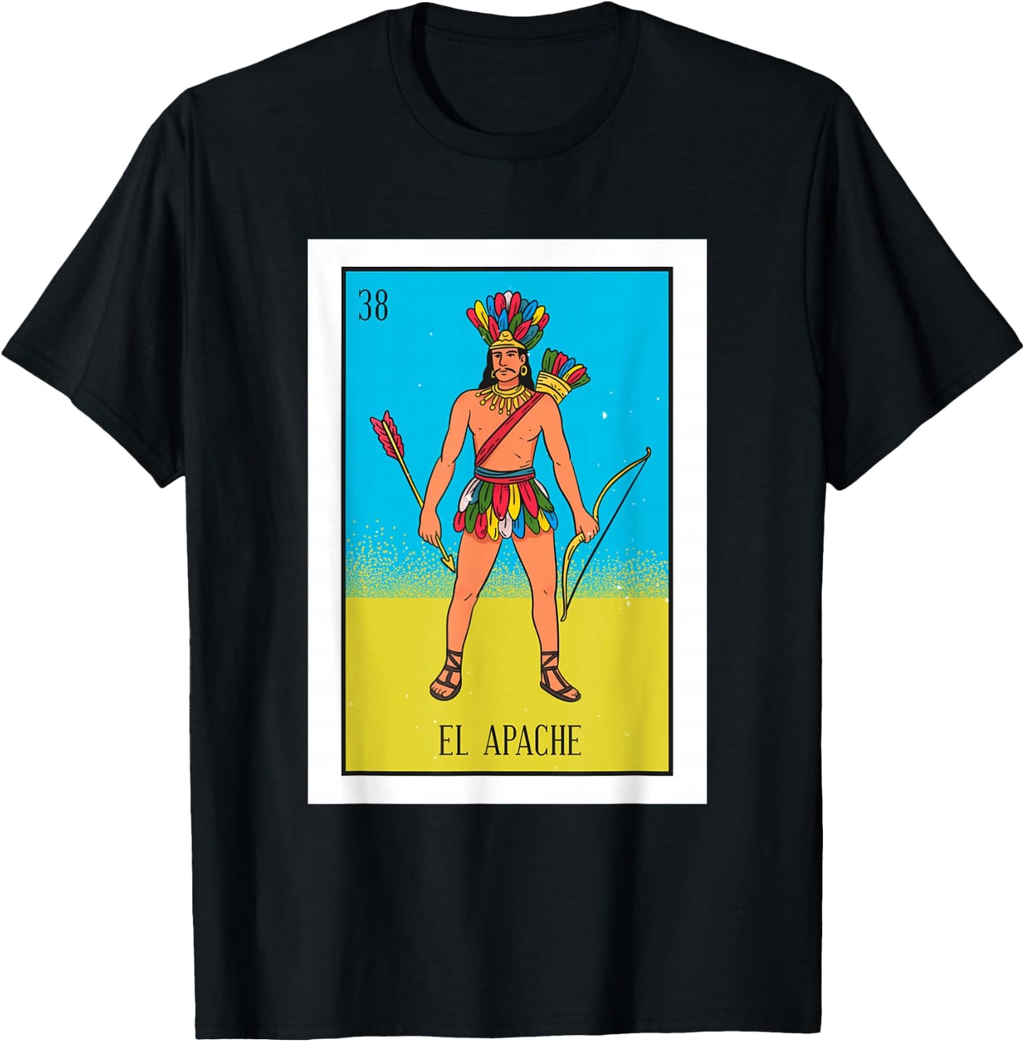 El Indio Lottery Gift The Indian Card Mexican Lottery T-Shirt - T-Shirt | Black