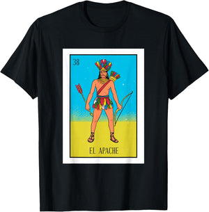 El Indio Lottery Gift The Indian Card Mexican Lottery T-Shirt - T-Shirt | Black