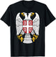 Serbian Eagle srpski Grb Emblem Serbia double-headed eagle T-Shirt - T-Shirt | Black