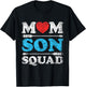 Mom Son Squad Mother's Day Matching Sons Mother Son Mommy T-Shirt - T-Shirt | Black