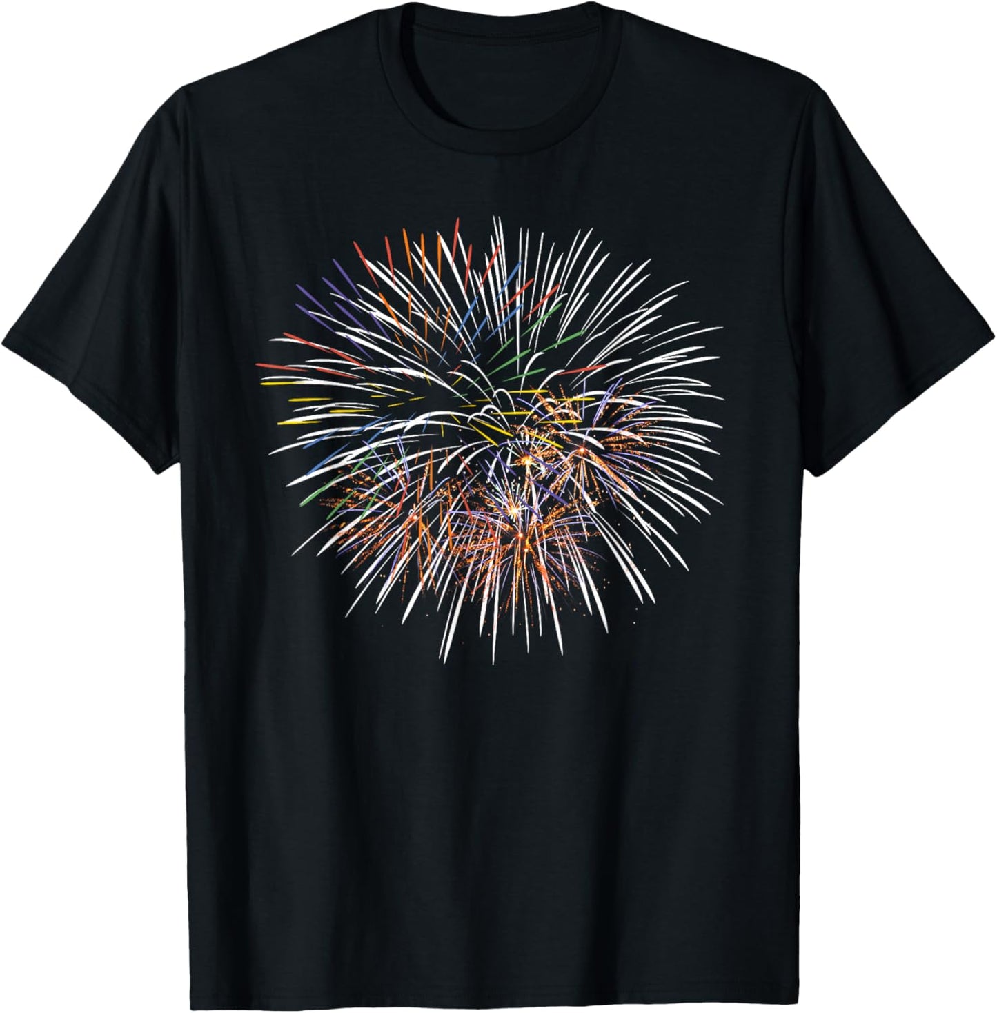 Fireworks Watercolor T-Shirt - T-Shirt | Black