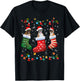 Christmas Socks Pajama Boxer Dog Puppy Lover Women Kids T-Shirt - T-Shirt | Black
