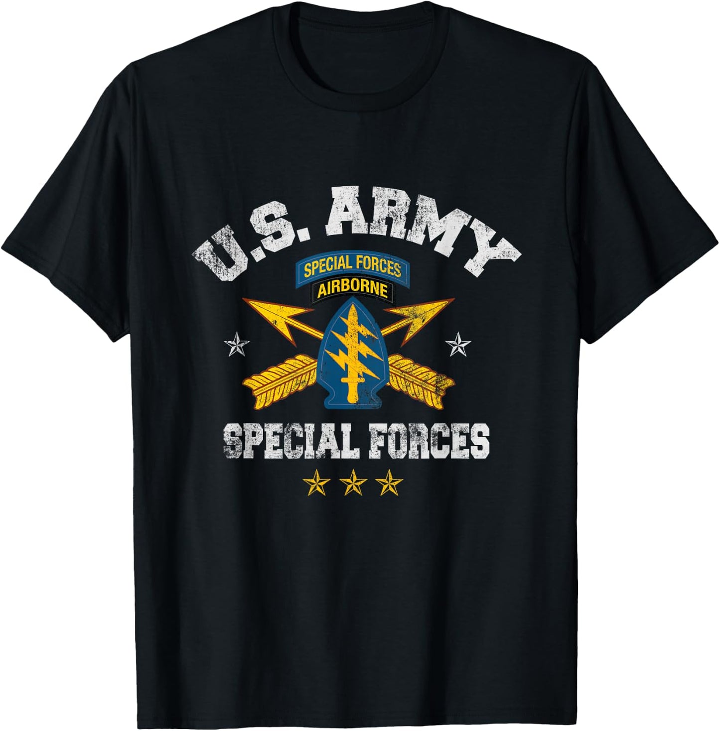 US Special Forces Group Airborne Veteran SFG 4th of July Men T-Shirt - T-Shirt | Black