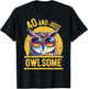 40th Birthday Owl Lover Age 40 Years T-Shirt - T-Shirt | Black