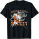 Miskatonic Hockey Sports Orange Horror Graphic On Dark T-Shirt - T-Shirt | Black