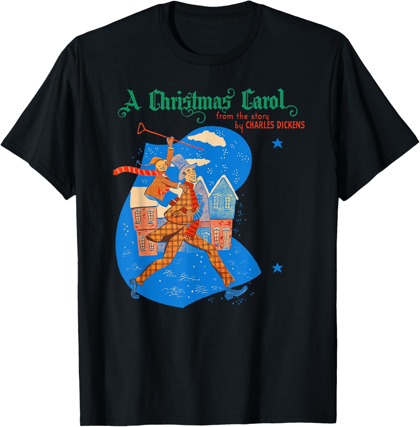 Bah Humbug Scrooge A Christmas Carol Tiny Tim Winter Gift T-Shirt - T-Shirt | Black