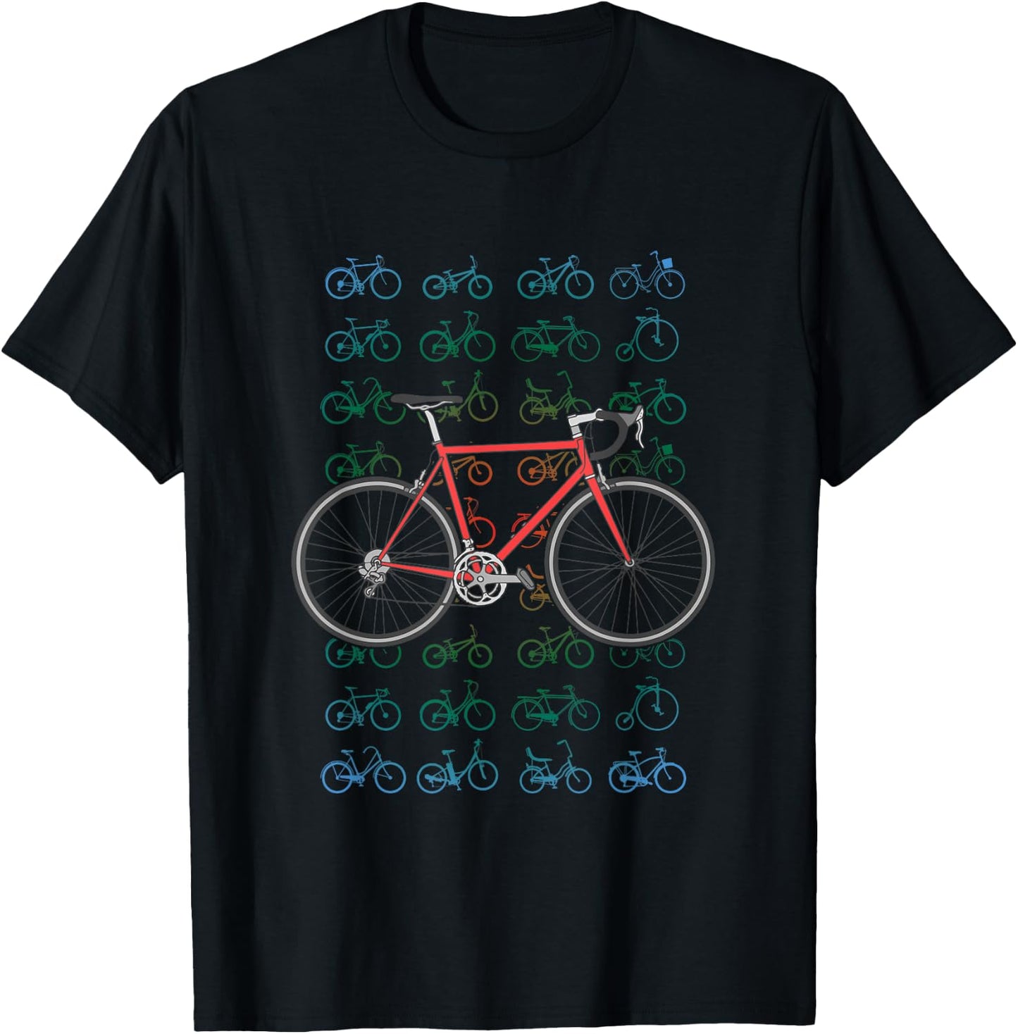 Road Bike Cycling Bicycle Cyclist Road Cyclist T-Shirt - T-Shirt | Black
