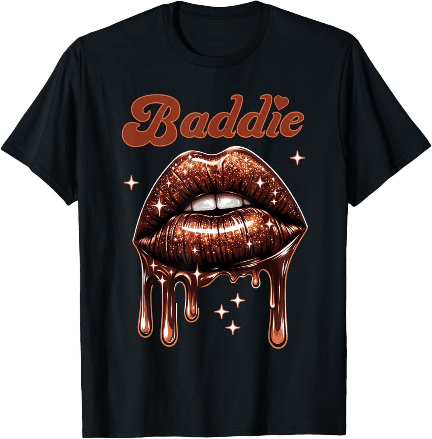 Brown Skin Girl Baddie African American Melanin Queen Latinx T-Shirt - T-Shirt | Black