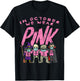 October We Wear Pink Witch Skeleton Breast Cancer Halloween T-Shirt - T-Shirt | Black