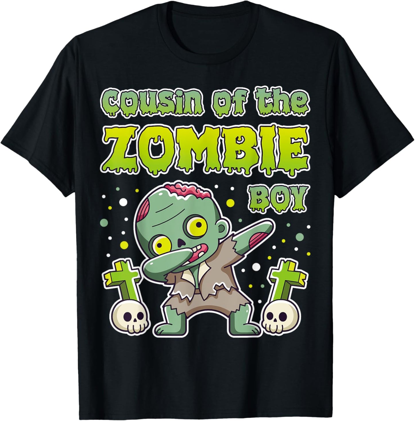 Cousin of the Zombie Boy Zombie Lover 9th Birthday Kid Party T-Shirt - T-Shirt | Black