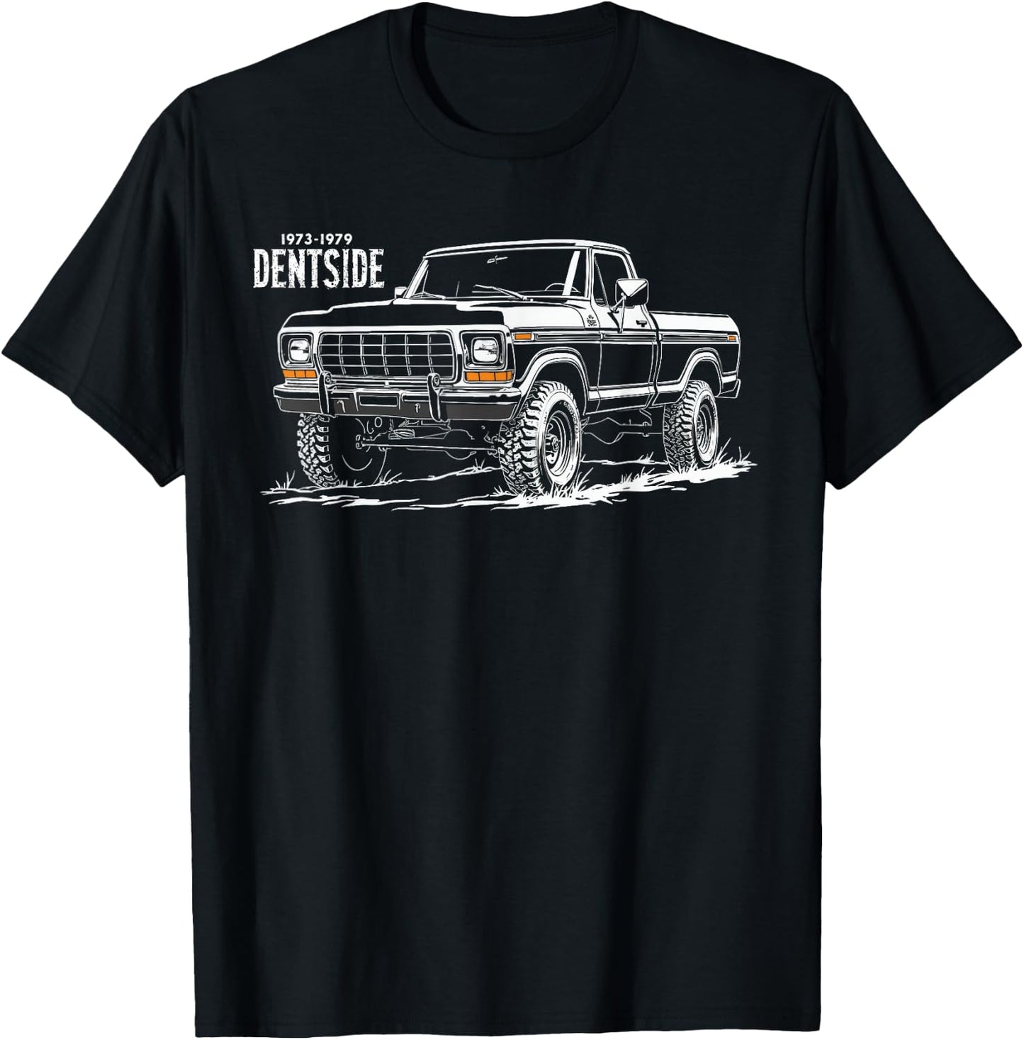 1979 Dentside Truck Silhouette Front Corner Dentside Highboy T-Shirt - T-Shirt | Black
