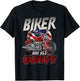 Biker Bad Ass Grandpa Funny Motorcycle Gag Humor T-Shirt - T-Shirt | Black