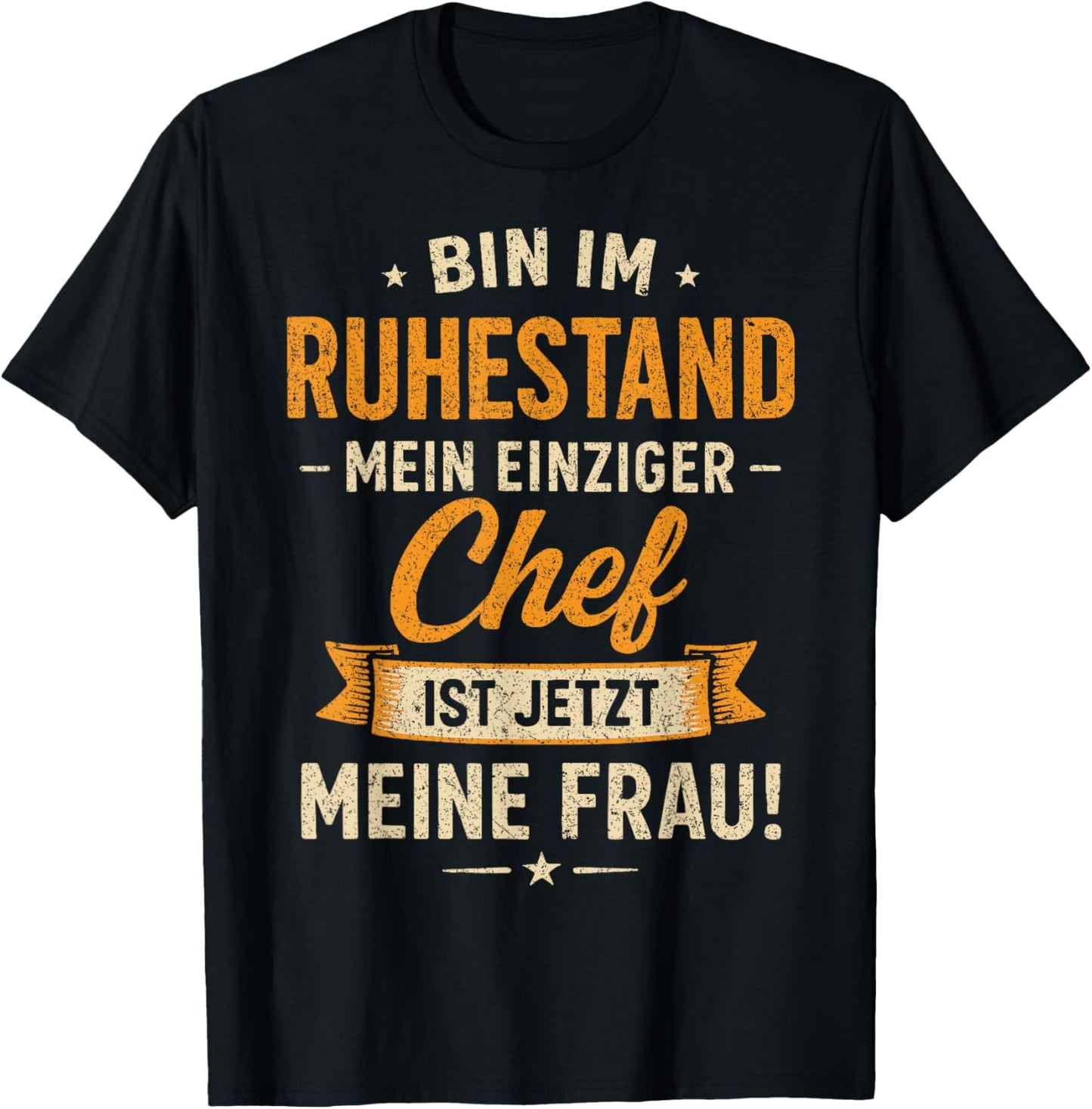 Rentner Rente Bin im Ruhestand Rentenalter Spruch Lustig T-Shirt - T-Shirt | Black