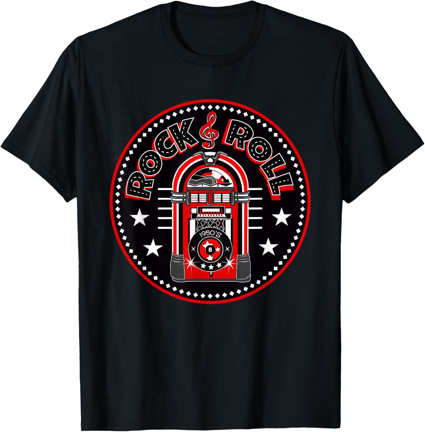 Rockabilly Jukebox Vintage 1950s Sock Hop Dance Doo Wop 60s T-Shirt - T-Shirt | Black