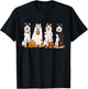 Siberian Husky Dogs Ghost Witch Mummy Halloween Pumpkins T-Shirt - T-Shirt | Black