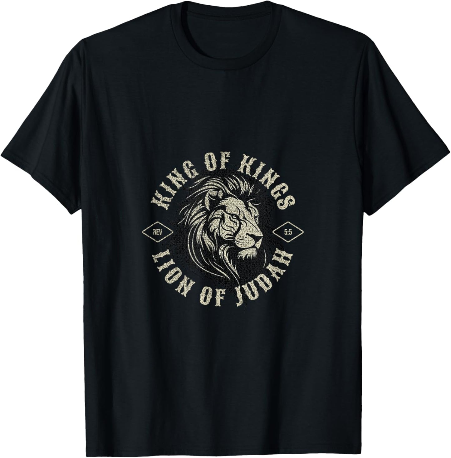 King of Kings Lion of Judah Jesus Christ T-Shirt - T-Shirt | Black