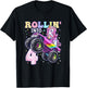 Unicorn Monster Truck 4th Birthday 4 Year Old Girls Party T-Shirt - T-Shirt | Black