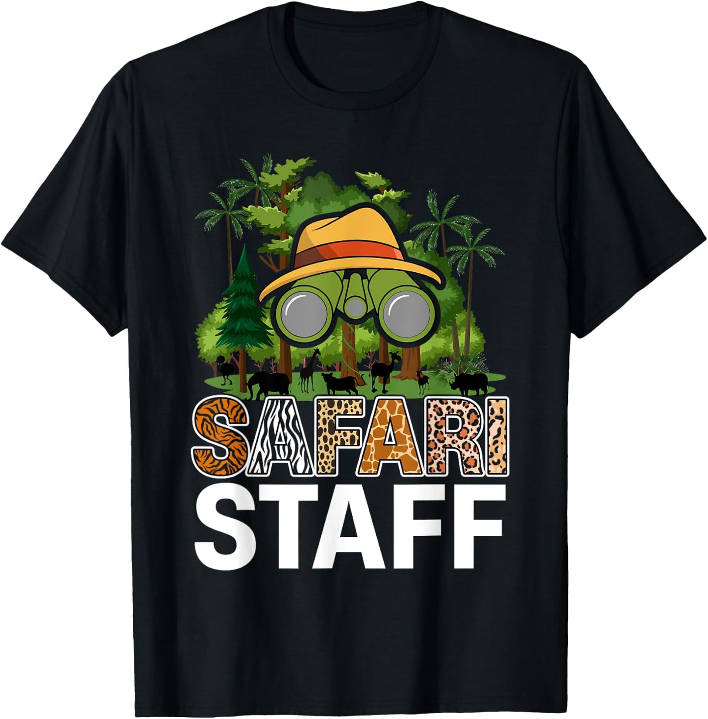 Safari Staff Art Women Zookeeper Costume Zoo Jungle T-Shirt - T-Shirt | Black