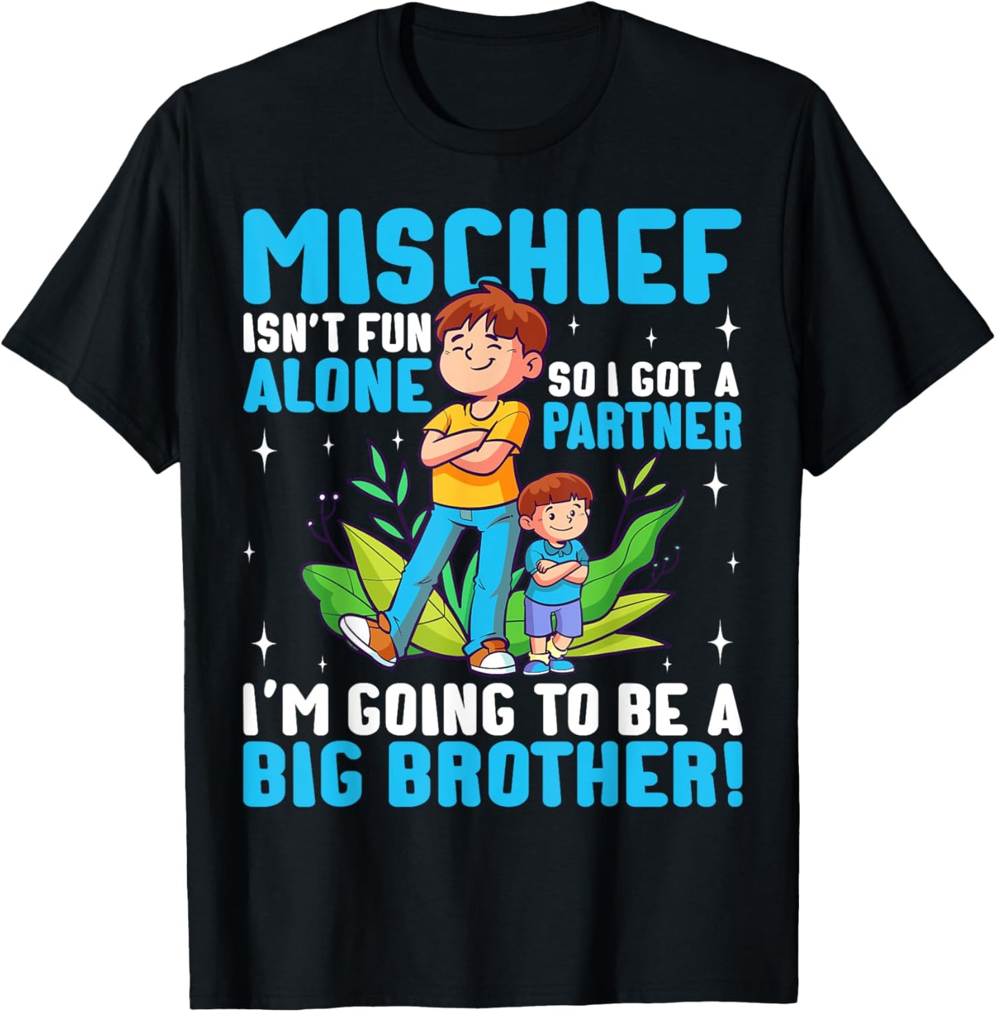 Big Brother Pregnancy Announcement and Baby Shower Design T-Shirt - T-Shirt | Black