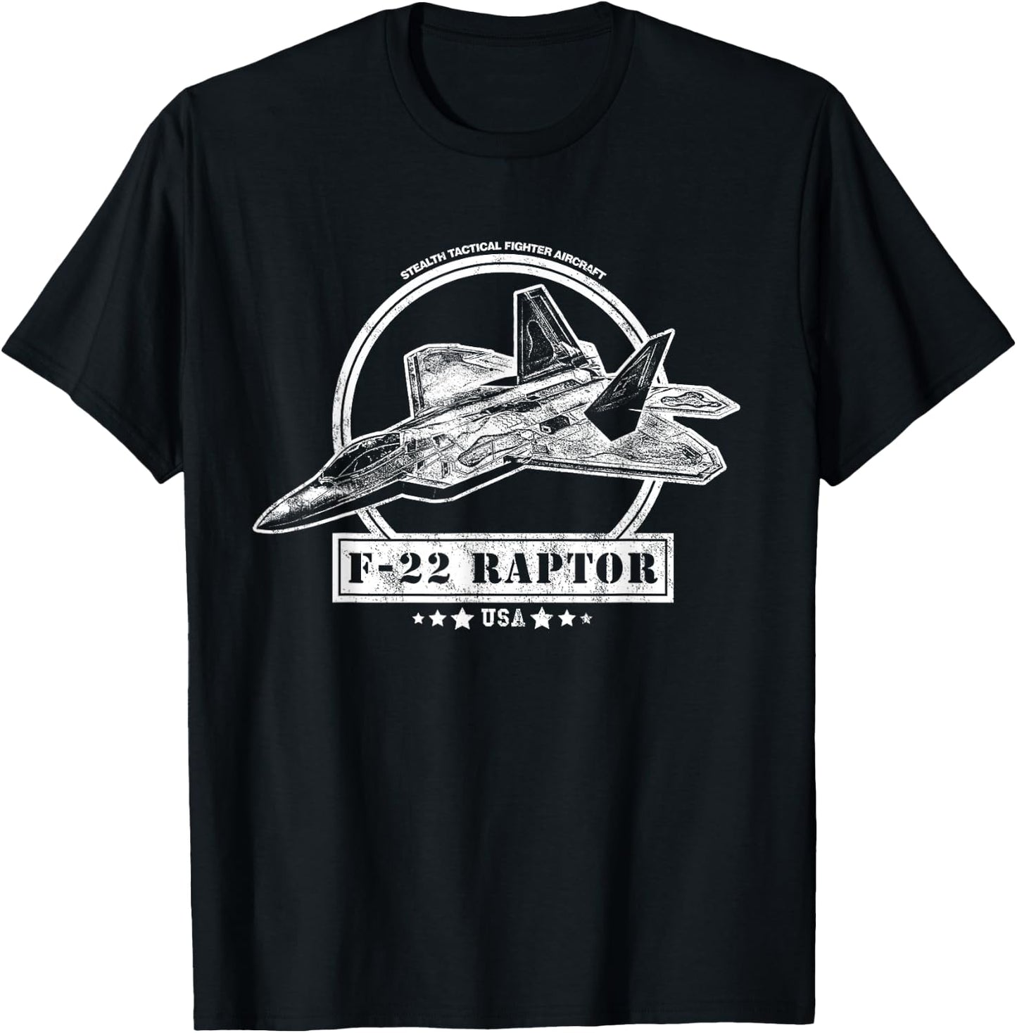 F-22 Raptor Aircraft T-Shirt - T-Shirt | Black