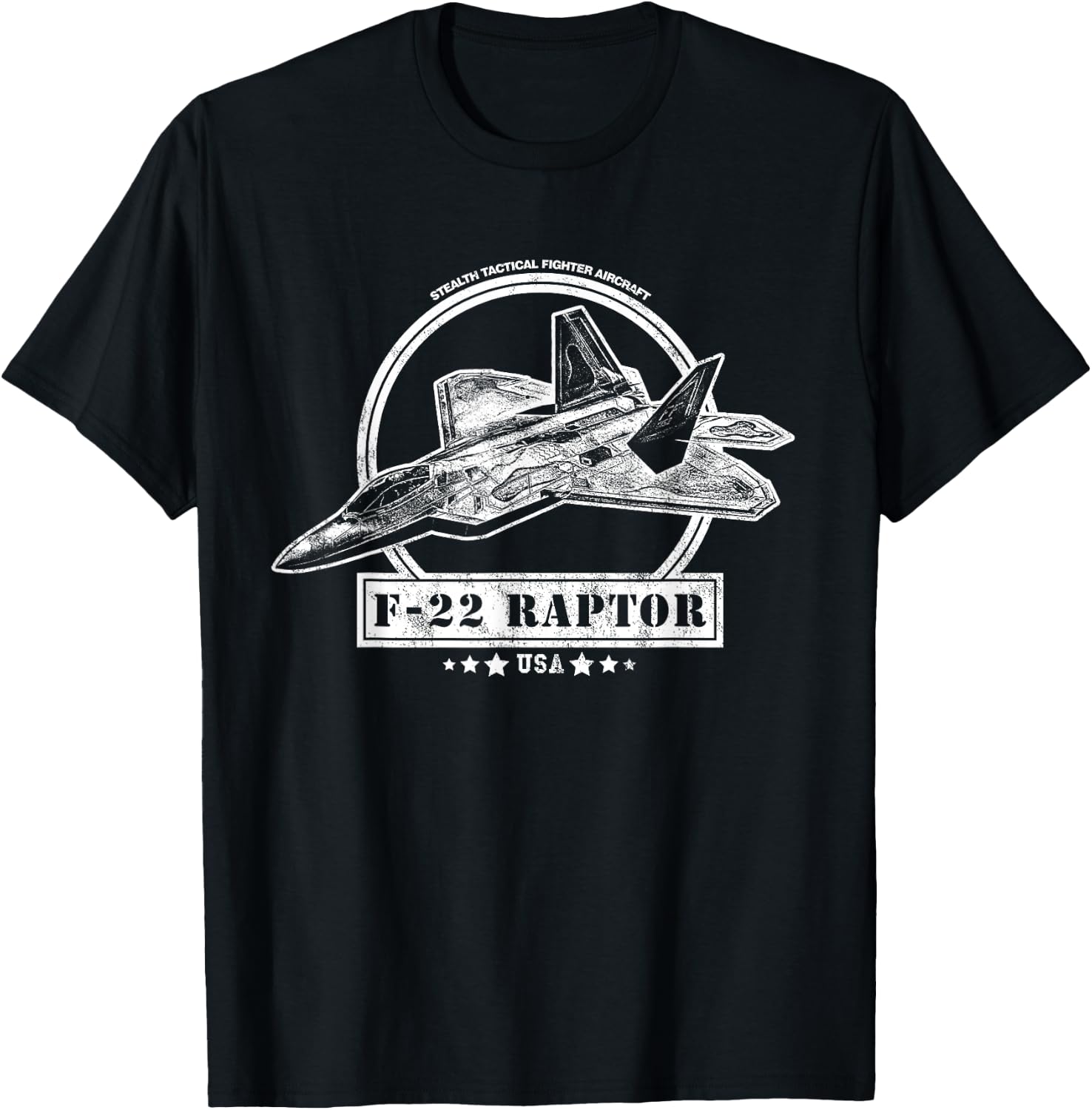 F-22 Raptor Aircraft T-Shirt - T-Shirt | Black