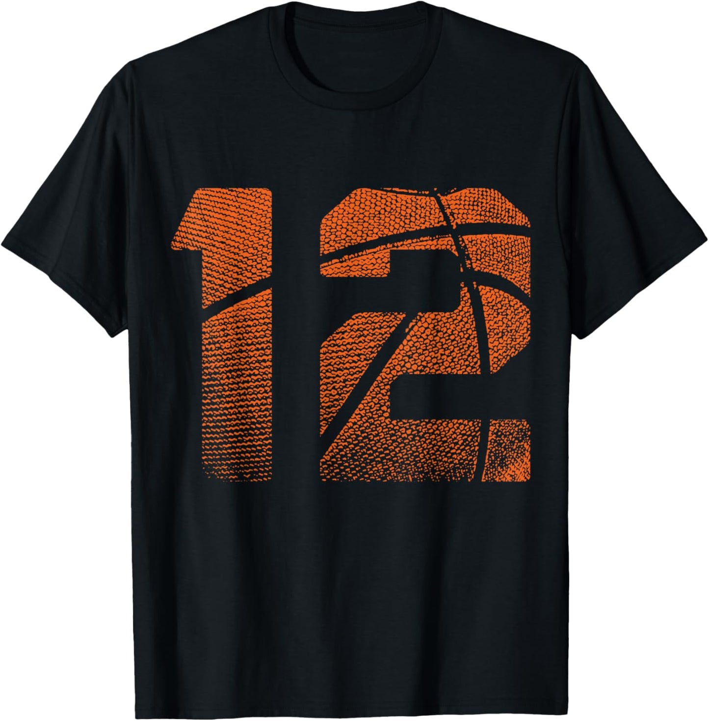 12th Birthday Boy Basketball Player Basketball 12 Years Old T-Shirt - T-Shirt | Black