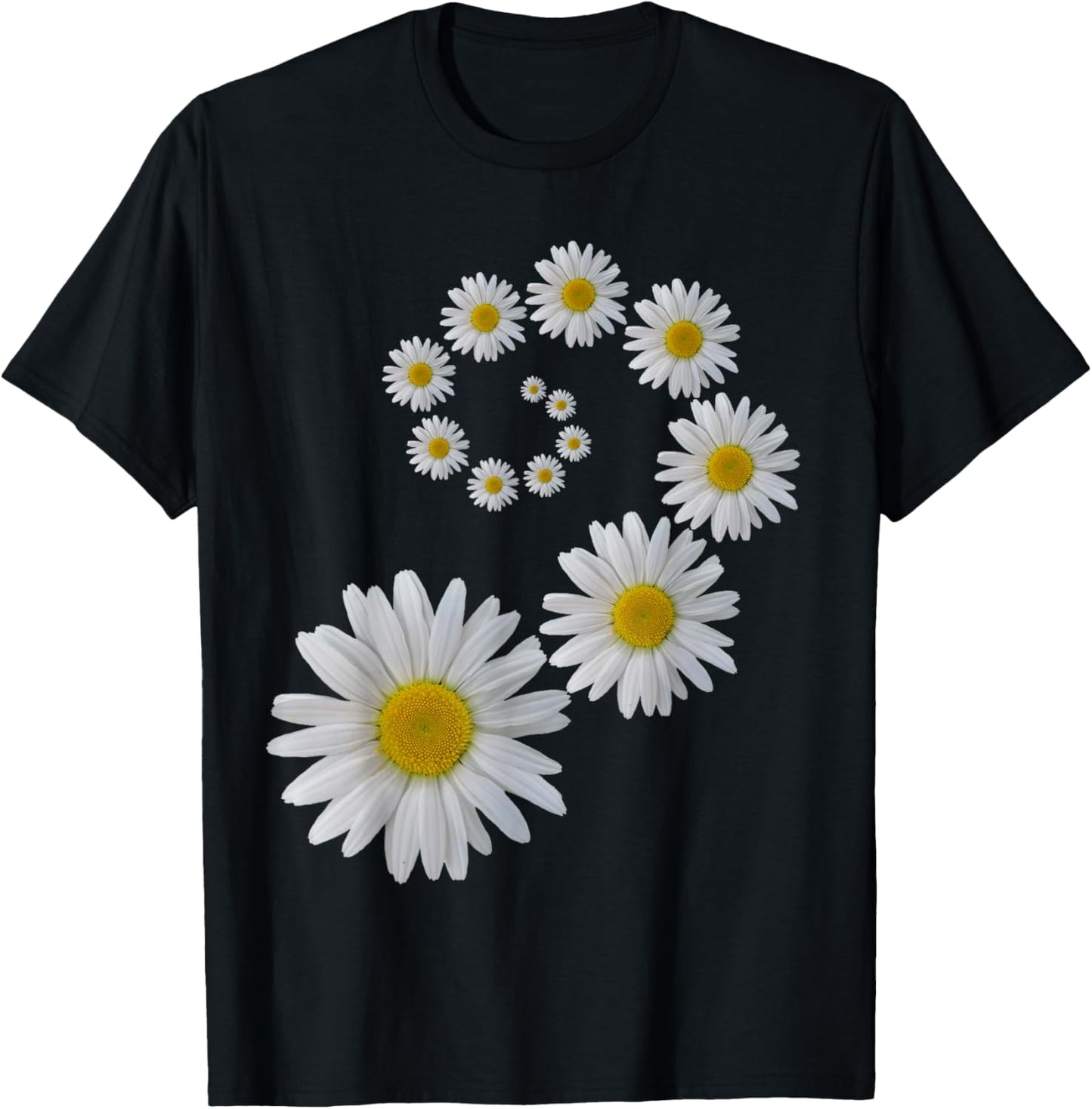 Daisies, Daisy Flower, Blooming Daisy, Bloom, Flowers,floral T-Shirt - T-Shirt | Black