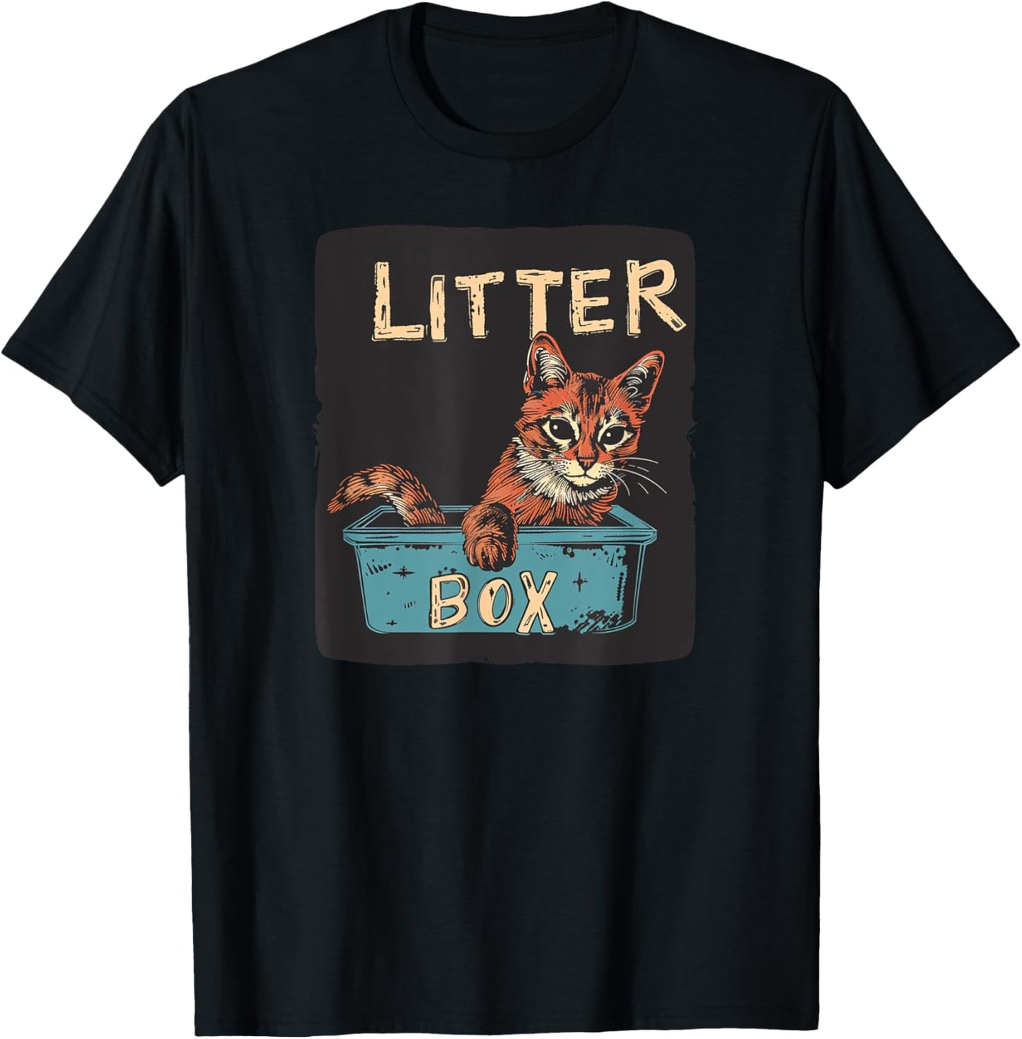 Fun Cat and Litter Box Costume Women Kids T-Shirt - T-Shirt | Black