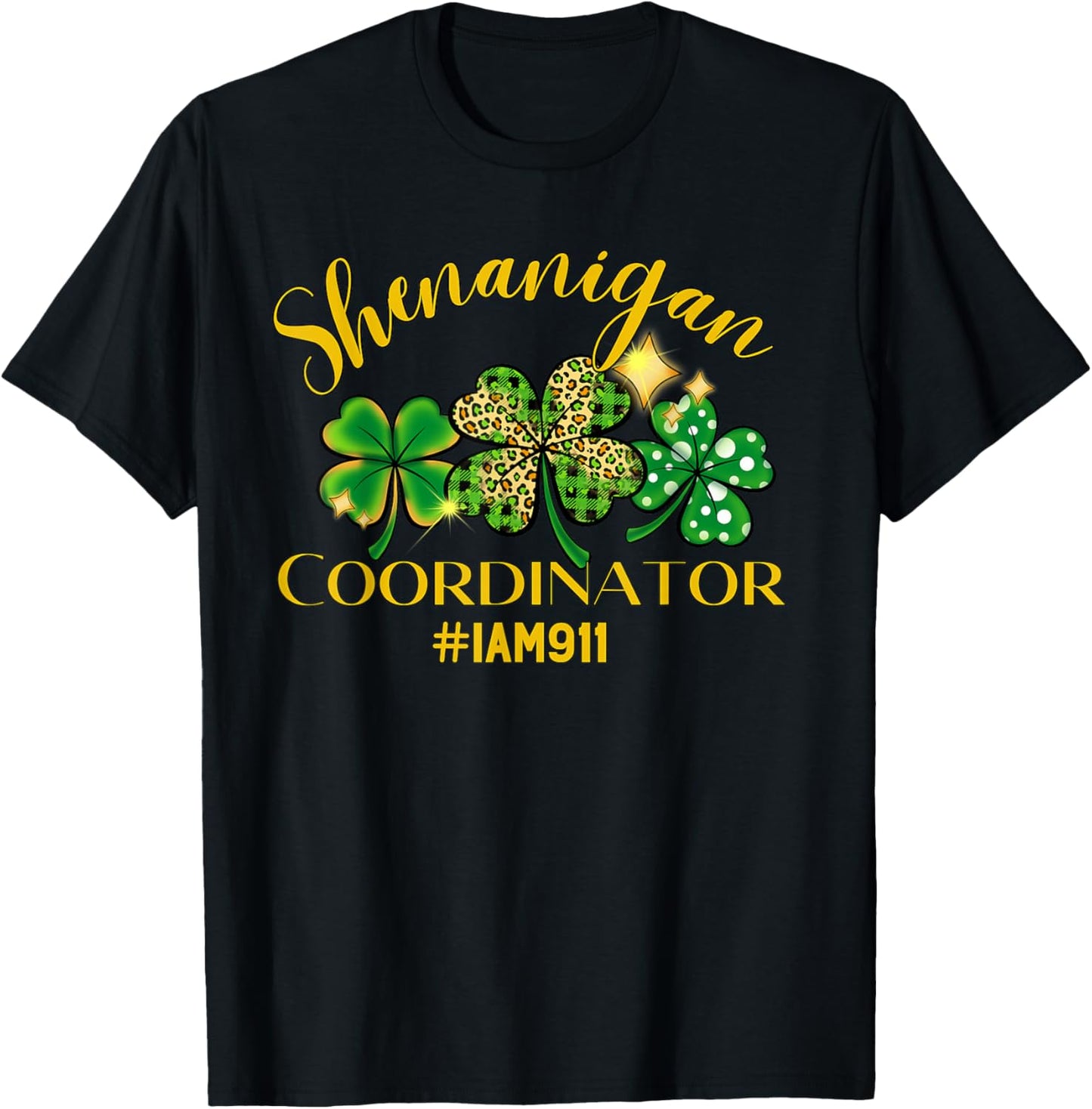911 Police Dispatcher Irish Gift St. Patrick’s Day T-Shirt - T-Shirt | Black