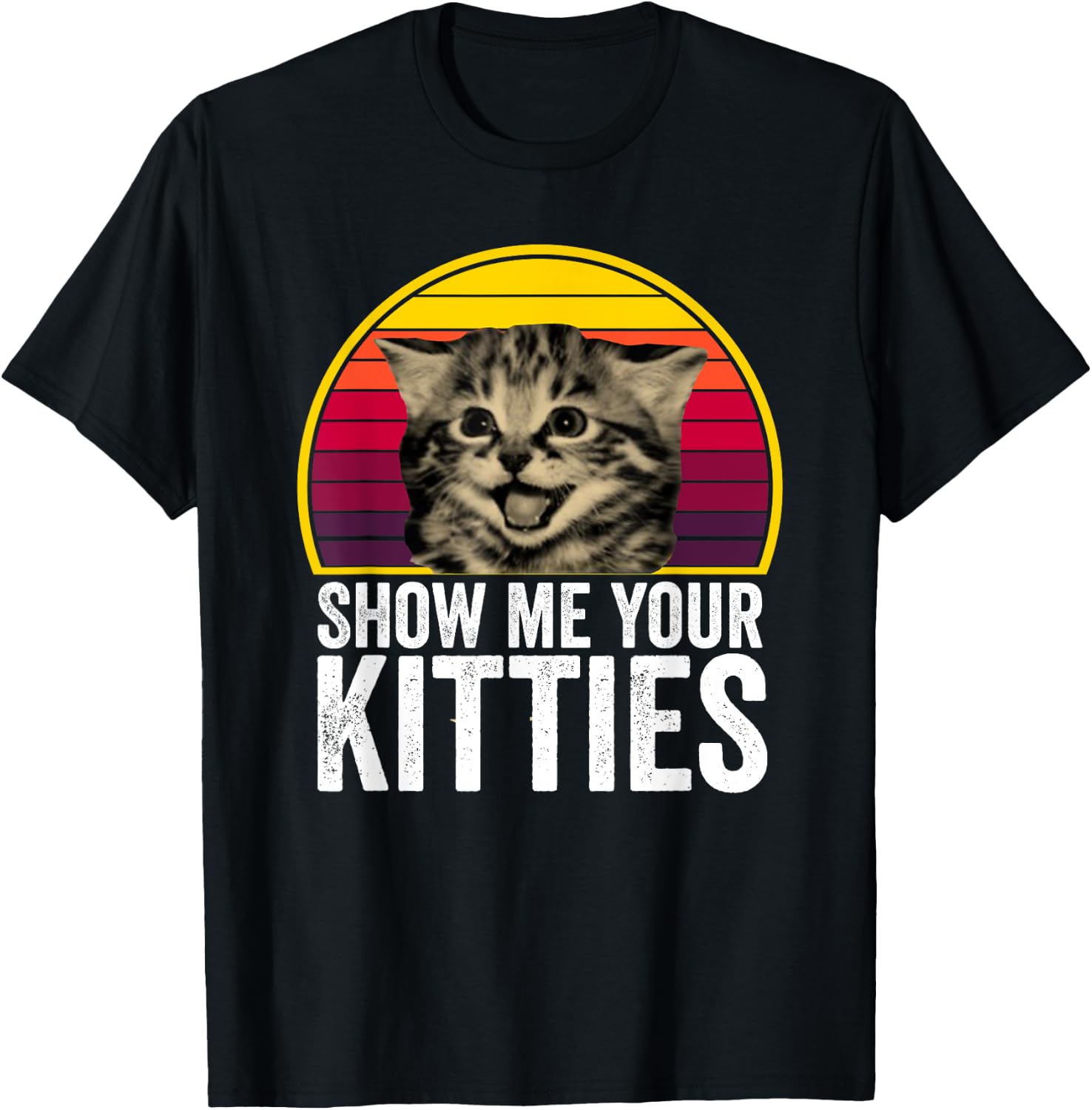 Show me your kitties cat lover retro vintage Gift funny tea Women Kids T-Shirt - T-Shirt | Black