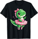 Funny T rex Ballet Dance Cute Ballerina Boys Girls Kids T-Shirt - T-Shirt | Black