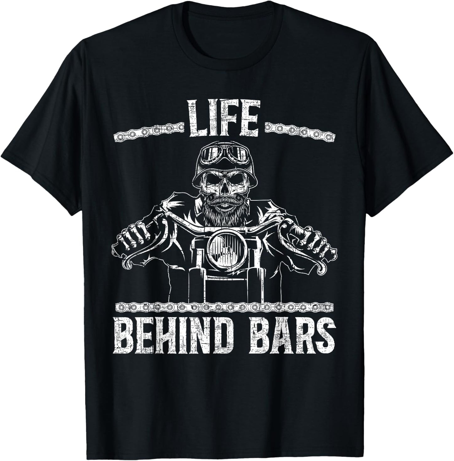 Life Behind Bars Biker Motorcycle T-Shirt - T-Shirt | Black