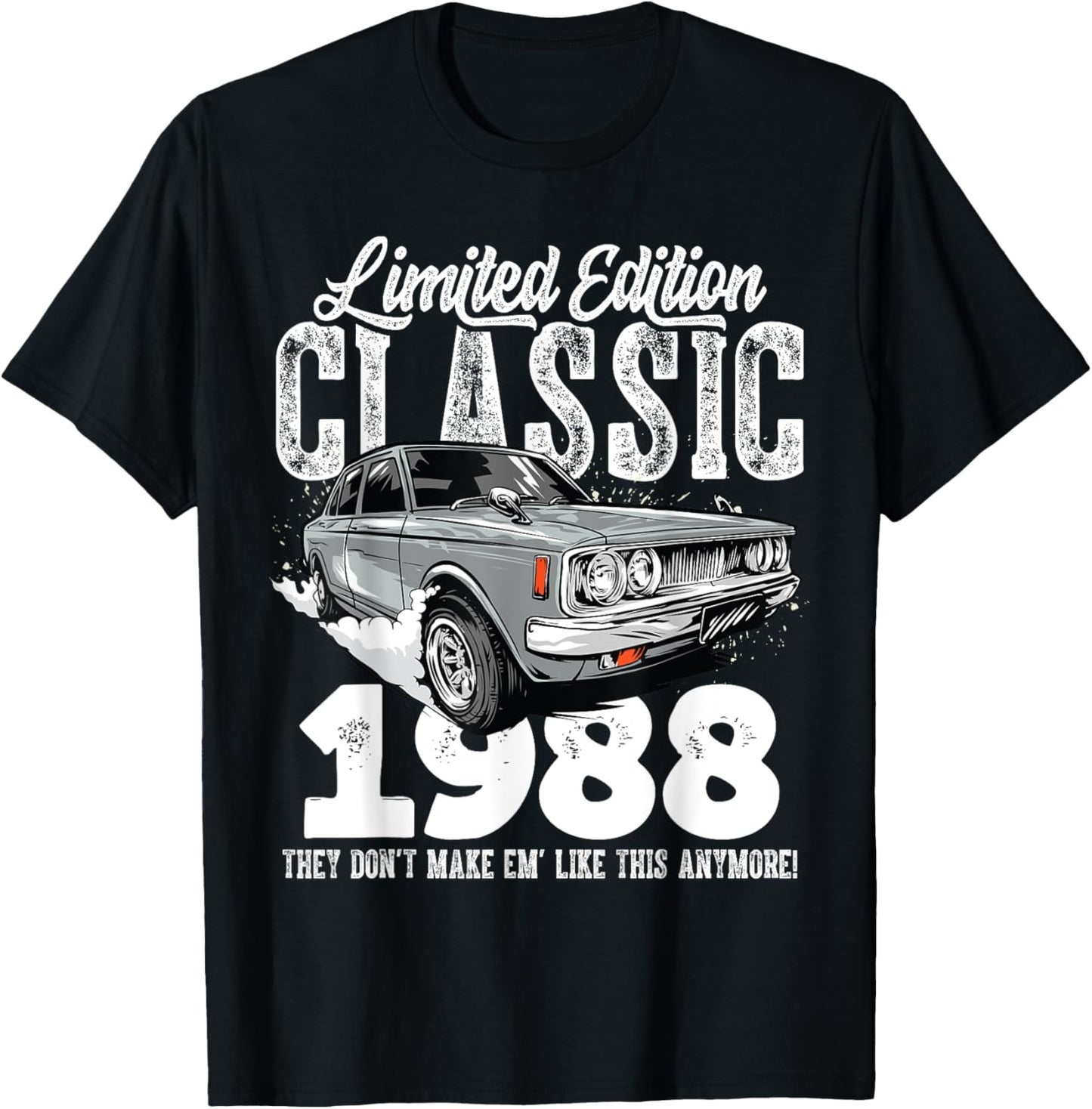 35th birthday Vintage Classic Car 1988 B-day 35 year old T-Shirt - T-Shirt | Black