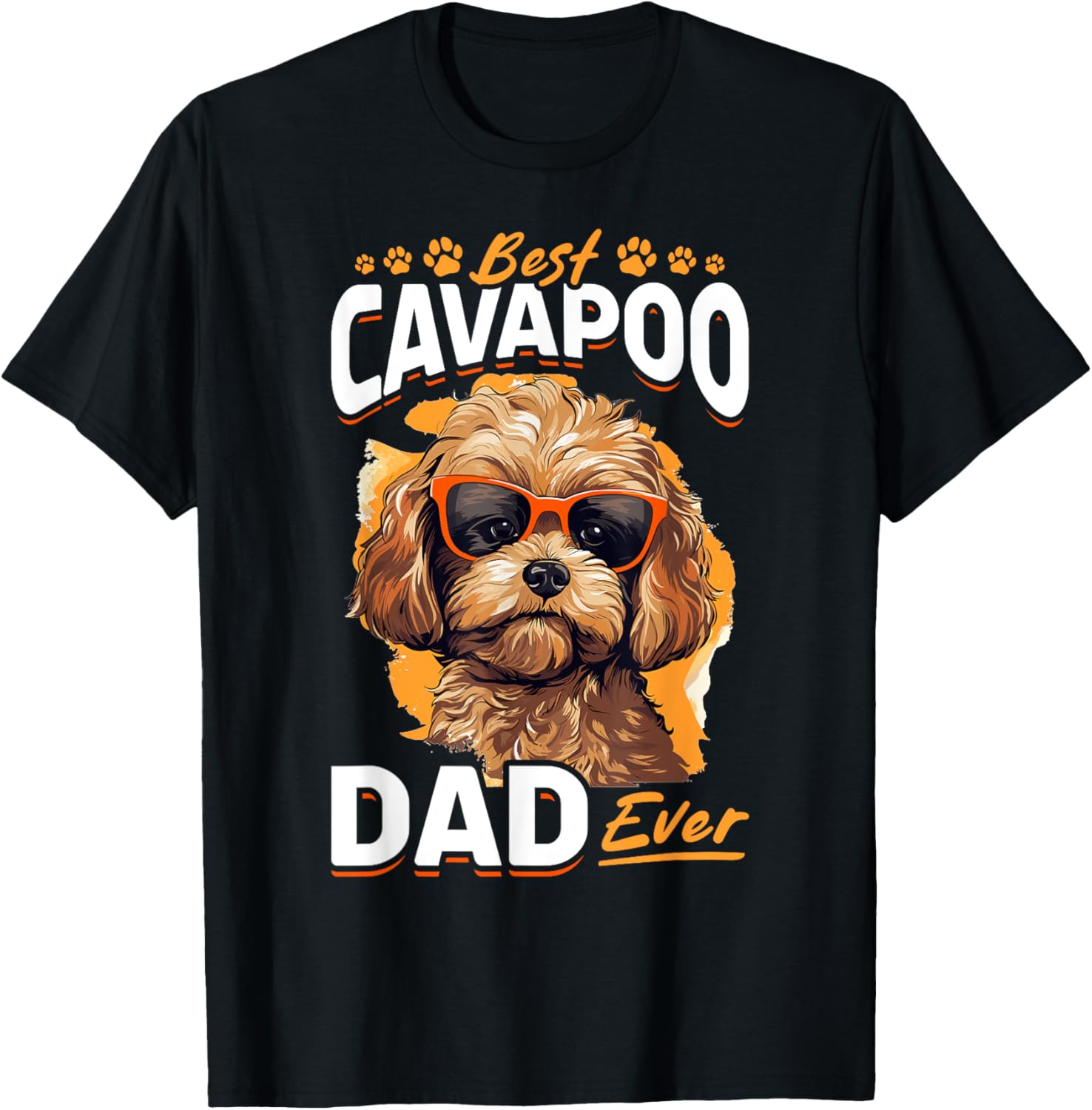 Cavapoo Dog Breed Pet Best Cavapoo Dad Ever Women Girls Kids T-Shirt - T-Shirt | Black