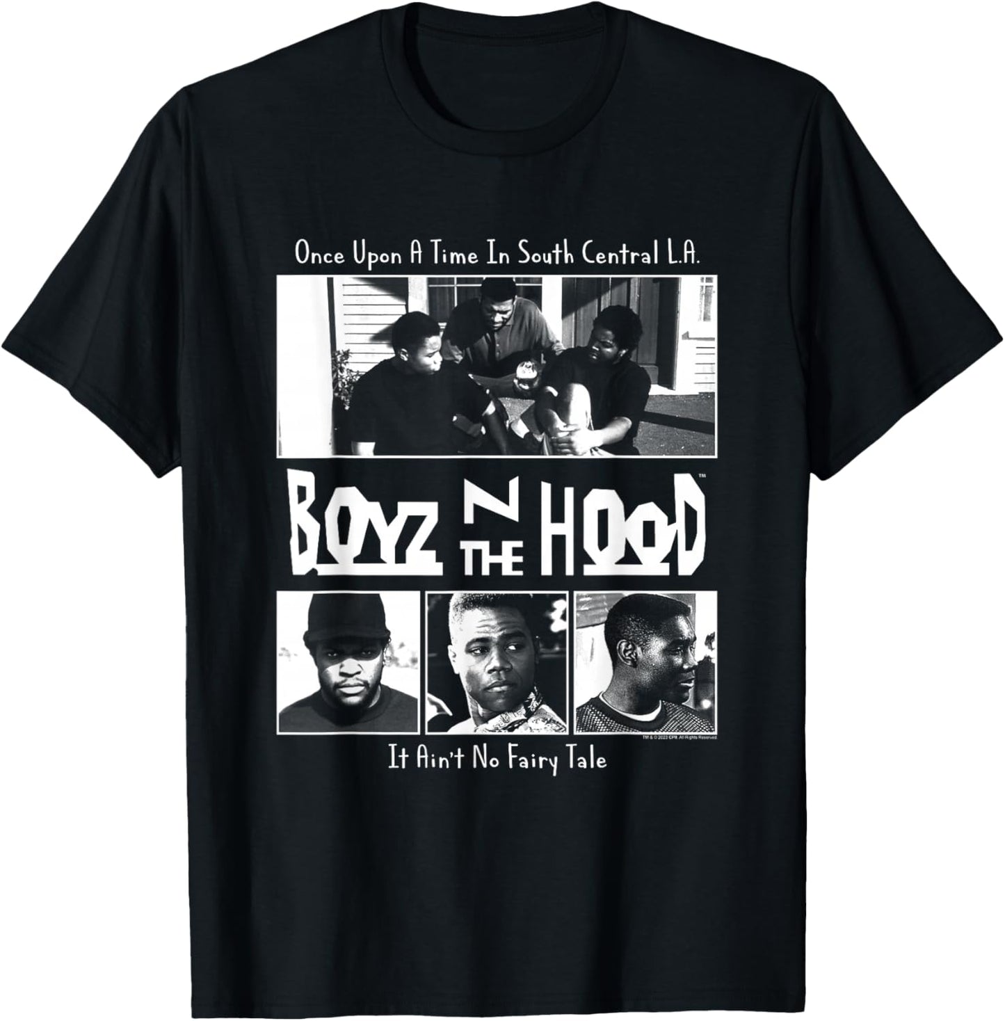 Boyz n The Hood Four Block Poster T-Shirt - T-Shirt | Black
