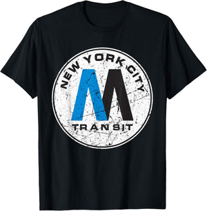 NYC Transit Subway Train Retro New York Subway T-Shirt - T-Shirt | Black