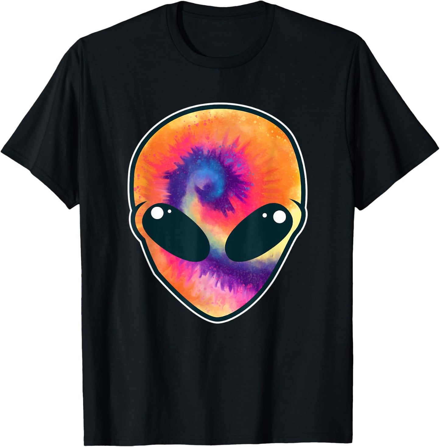 Funny Crazy Alien Head UFO Extraterrestrial Alien Lover T-Shirt - T-Shirt | Black